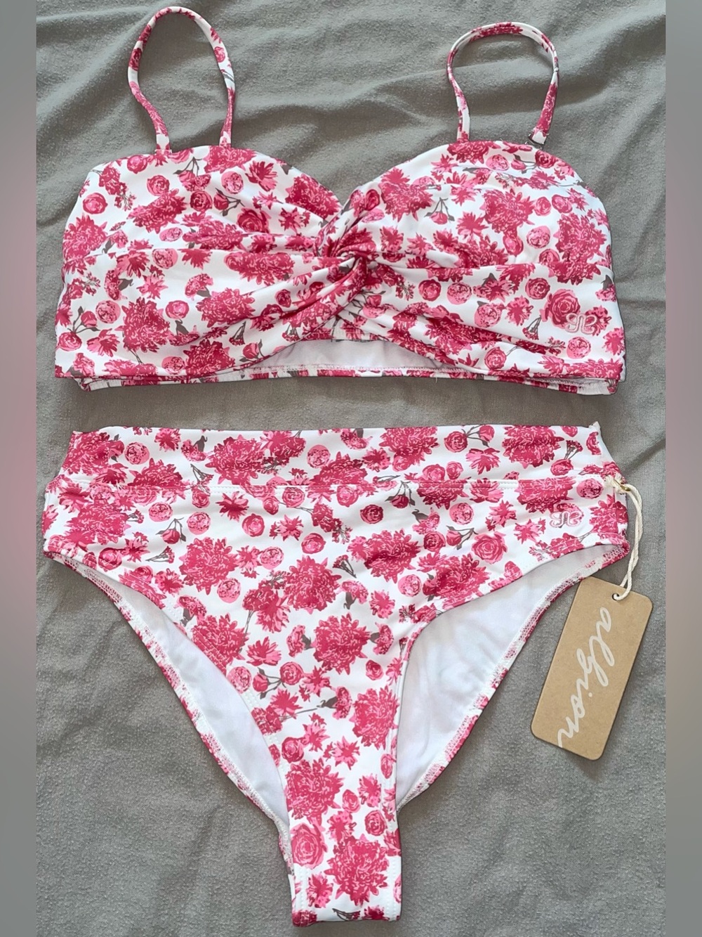 Albion Swim NEW NWT Women’s Athena Floral Bikini Set Almost Cheeky Midi Bottom - Picture 5 of 15